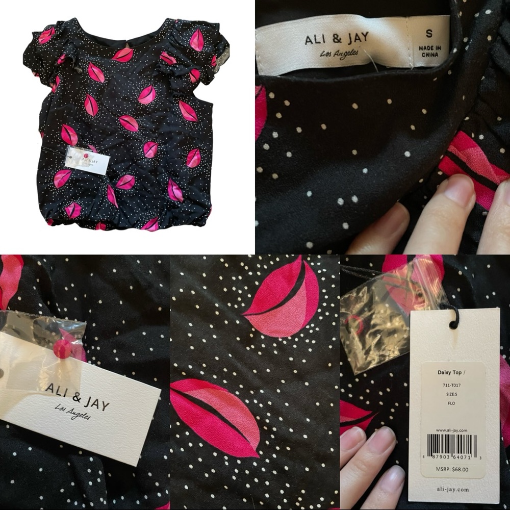 NWT Ali & Jay Daisy top